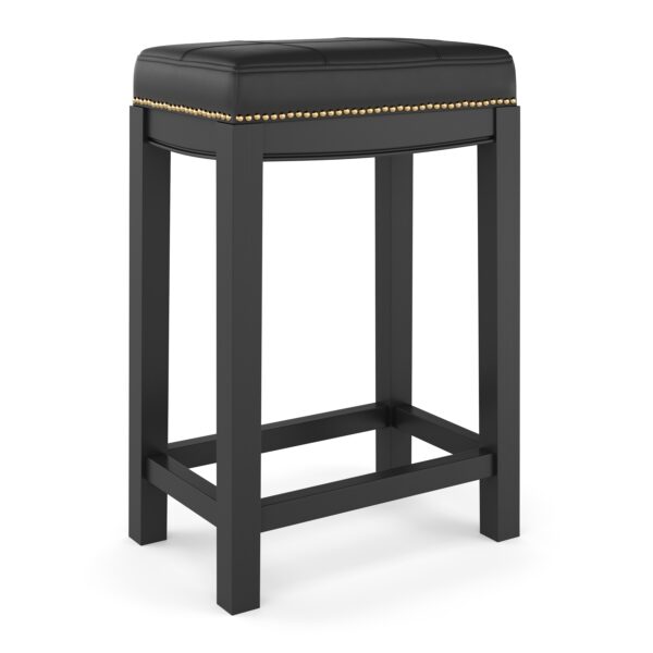 Barhocker Leder CASIMIRO schwarz