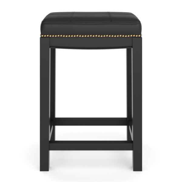 Barhocker Leder CASIMIRO schwarz – Bild 2