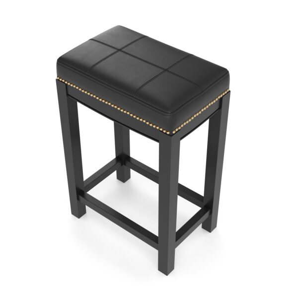 Barhocker Leder CASIMIRO schwarz – Bild 3