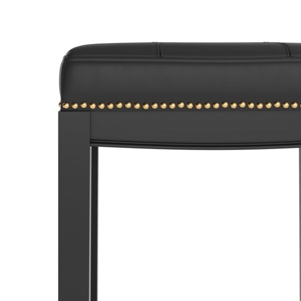 Barhocker Leder CASIMIRO schwarz – Bild 5