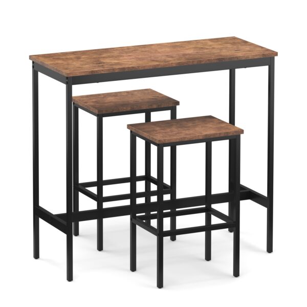 Bartisch mit Barhocker Set Vintage BONITA 100 x 40 x 90 cm – Bild 2