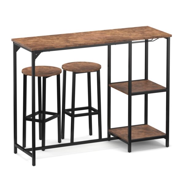 Bartisch mit Barhocker Set Vintage BONITA 120 x 40 x 91 cm – Bild 4