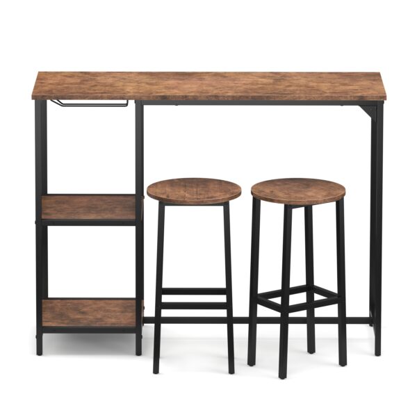 Bartisch mit Barhocker Set Vintage BONITA 120 x 40 x 91 cm – Bild 3