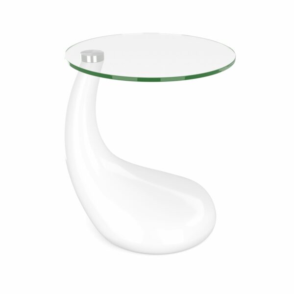 Beistelltisch Glas LORETTE rund weiss