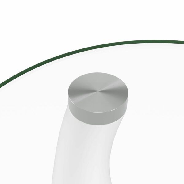 Beistelltisch Glas LORETTE rund weiss – Bild 5