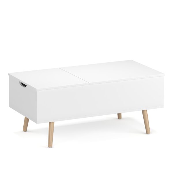 Beistelltisch Laptoptisch NORDIC 101 x 51 x 44 cm weiss – Bild 2