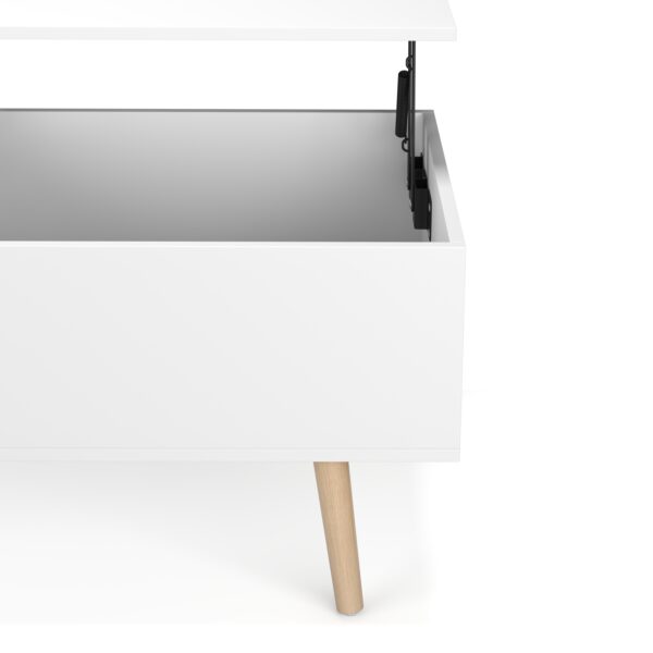 Beistelltisch Laptoptisch NORDIC 101 x 51 x 44 cm weiss – Bild 8