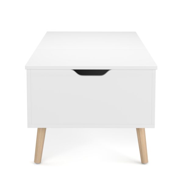 Beistelltisch Laptoptisch NORDIC 101 x 51 x 44 cm weiss – Bild 6