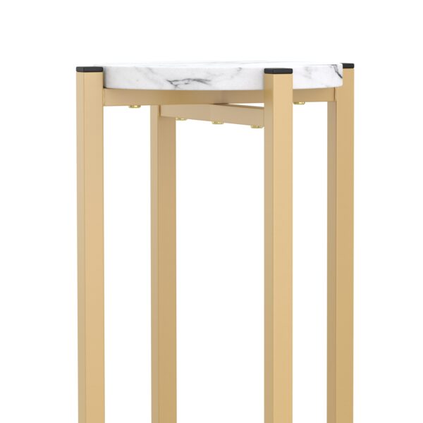 Beistelltisch PANO rund weiss/gold – Bild 5