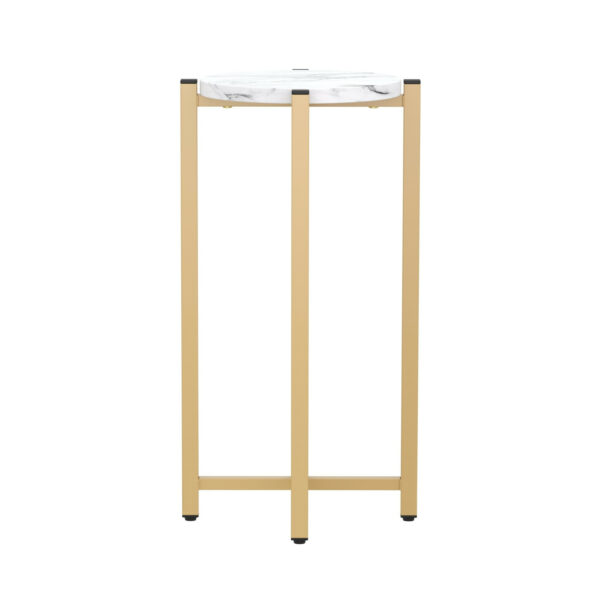 Beistelltisch PANO rund weiss/gold – Bild 3