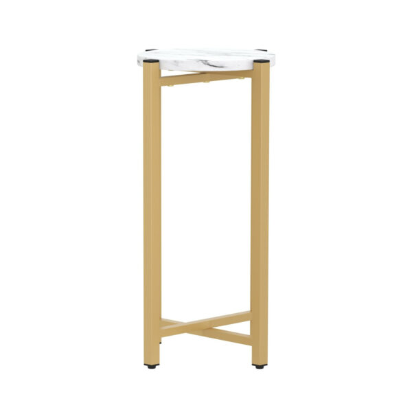 Beistelltisch PANO rund weiss/gold – Bild 4