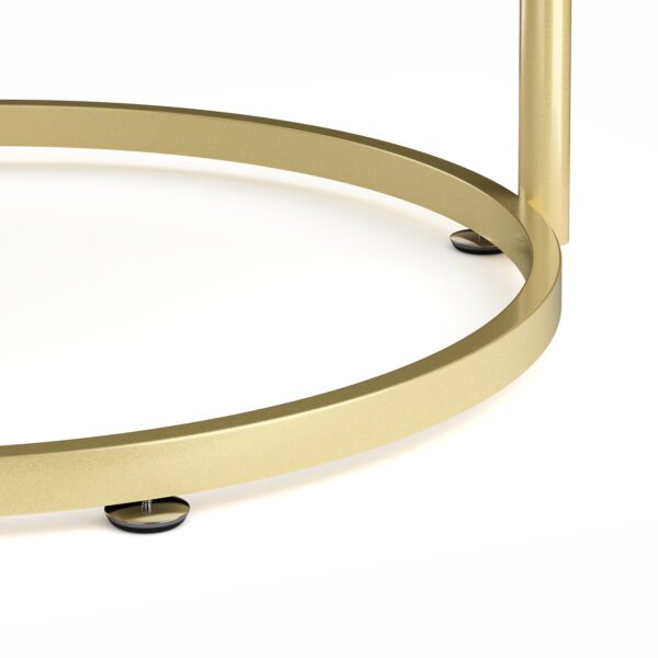 Beistelltisch mit 3 Tischplatten LOREDANA rund schwarz/gold – Bild 7