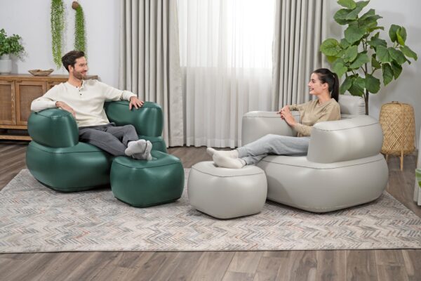 Luftsessel mit Fusshocker Comfi Cube Lounger – Bild 2