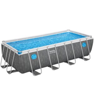 Bestway Pool Komplett-Set Splashview Rattan-Optik 488 x 244 x 122 cm