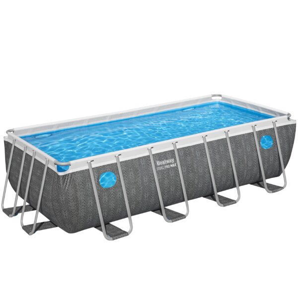Bestway Pool Komplett-Set Splashview Rattan-Optik 488 x 244 x 122 cm