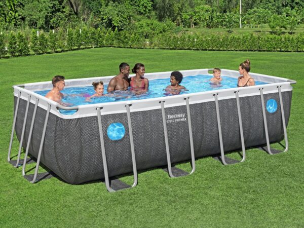 Bestway Pool Komplett-Set Splashview Rattan-Optik 488 x 244 x 122 cm – Bild 2