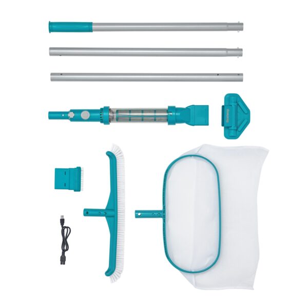 Poolsauger Set AquaSurge kabellos mit Kescher und Bürste – Bild 8