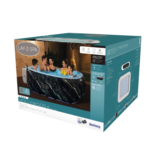 Bestway Whirlpool Lay-Z-Spa HOLLYWOOD LED 6 Personen – Bild 9