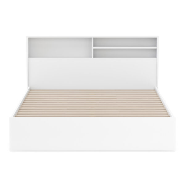 Bett Holz GENESIS mit Stauraum und Schubladen 140 x 200 cm weiss – Bild 6