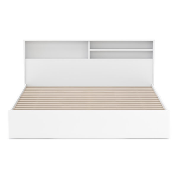 Bett Holz GENESIS mit Stauraum und Schubladen 160 x 200 cm weiss – Bild 6