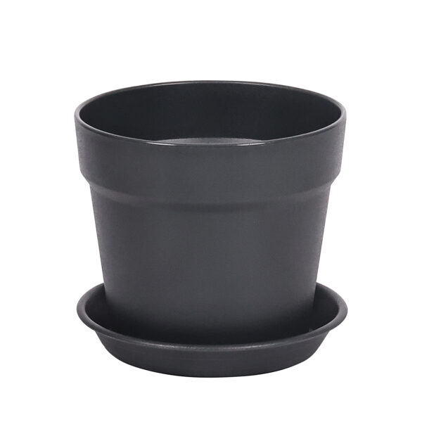 Blumentopf 16.5 cm 6er Set schwarz – Bild 2