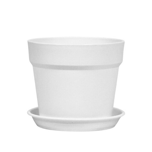 Blumentopf 16.5 cm 6er Set weiss – Bild 2
