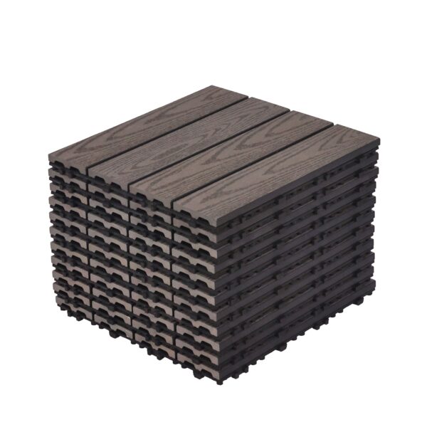 Bodenplatte BENTON 11er Set 30 x 30 cm braun – Bild 3