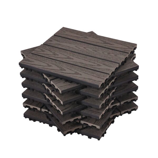 Bodenplatte BENTON 11er Set 30 x 30 cm braun – Bild 2