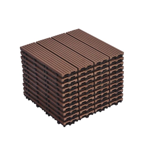 Bodenplatte PALMER 11er Set 30 x 30 cm braun – Bild 3