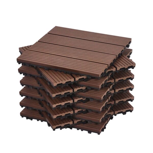 Bodenplatte PALMER 11er Set 30 x 30 cm braun – Bild 2
