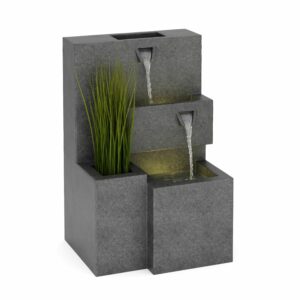 Brunnen Steinoptik mit LED bepflanzbar