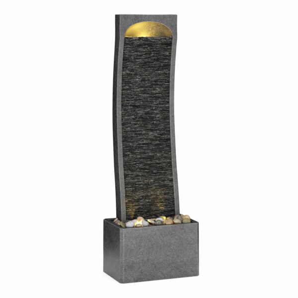 Brunnen Steinoptik mit LED 33 x 20 x 98 cm