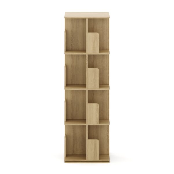 Bücherregal Drehregal CATO mit 16 Fächer 40 x 128 cm braun – Bild 5