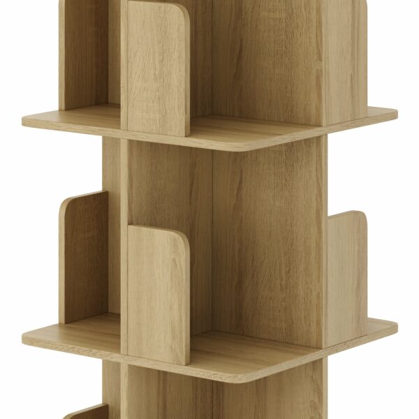 Bücherregal Drehregal CATO mit 16 Fächer 40 x 128 cm braun – Bild 6