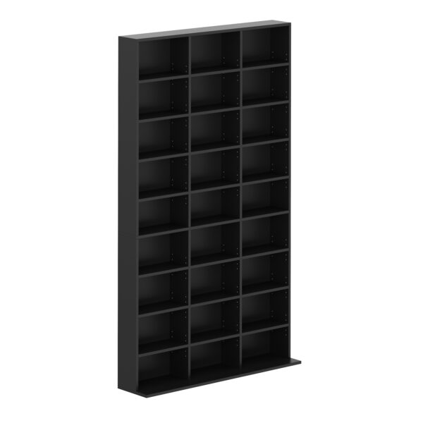 Bücherregal CD-Schrank MAKS 102 x 175 cm schwarz – Bild 3