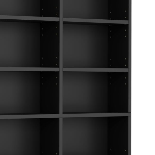 Bücherregal CD-Schrank MAKS 102 x 175 cm schwarz – Bild 5