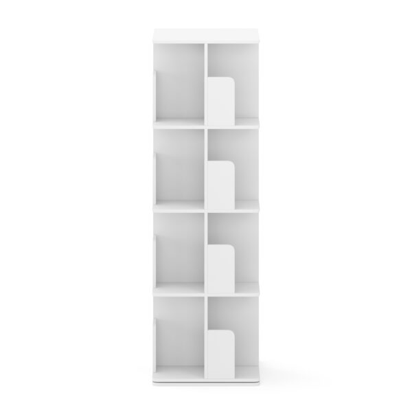 Bücherregal Drehregal CATO mit 16 Fächer 40 x 128 cm weiss – Bild 5