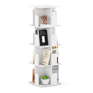 Bücherregal Drehregal CATO mit 16 Fächer 40 x 128 cm weiss