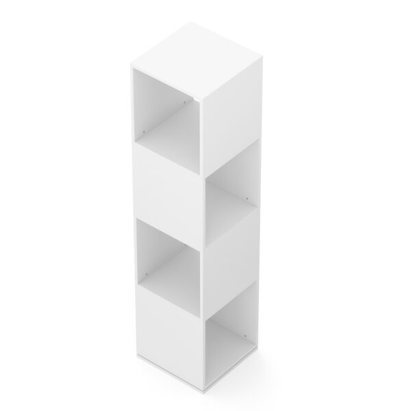 Bücherregal Drehregal KIANO mit 4 Ebenen 36 x 150 cm weiss – Bild 4