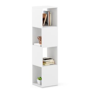 Bücherregal Drehregal KIANO mit 4 Ebenen 36 x 150 cm weiss