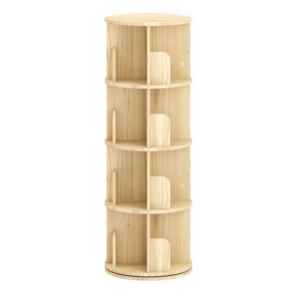Bücherregal Drehregal VEDA mit 4 Ebenen 44 x 126 cm natur – Bild 4