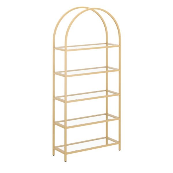 Bücherregal Glas TYRO 83 x 183 cm gold
