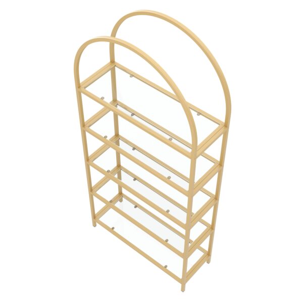 Bücherregal Glas TYRO 83 x 183 cm gold – Bild 4