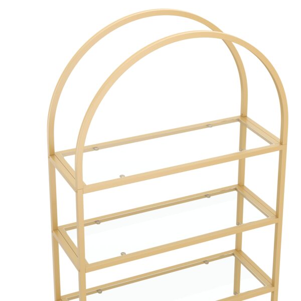 Bücherregal Glas TYRO 83 x 183 cm gold – Bild 6
