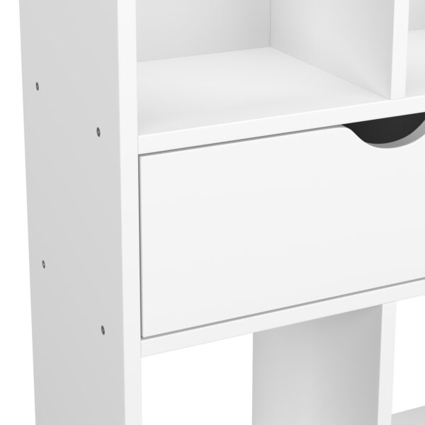 Bücherregal NORDIC 50 x 24 x 121 cm weiss – Bild 5