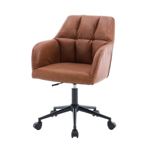 Bürostuhl Leder PORTO braun – Bild 3