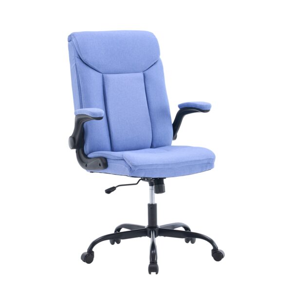 Bürostuhl Leinen OPTIMUS blau – Bild 4