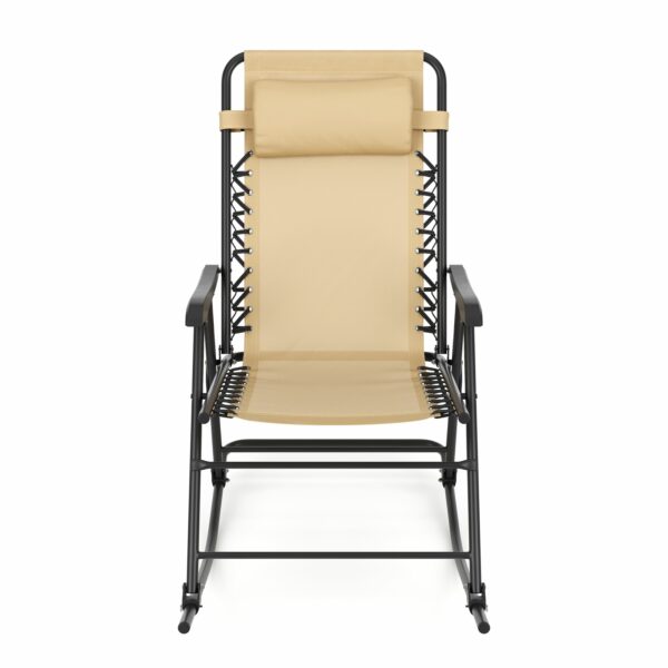Campingstuhl Schaukelstuhl ADELAIDE klappbar beige – Bild 2