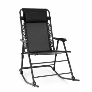 Campingstuhl Schaukelstuhl ADELAIDE klappbar schwarz