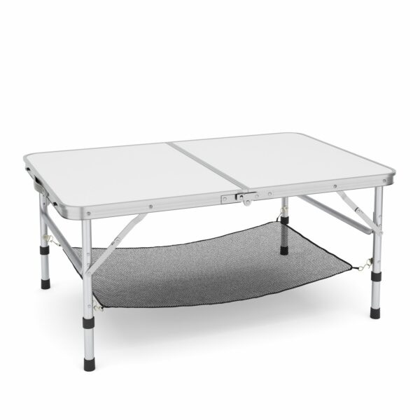 Campingtisch klappbar WILLY höhenverstellbar 90 x 60 cm weiss – Bild 2